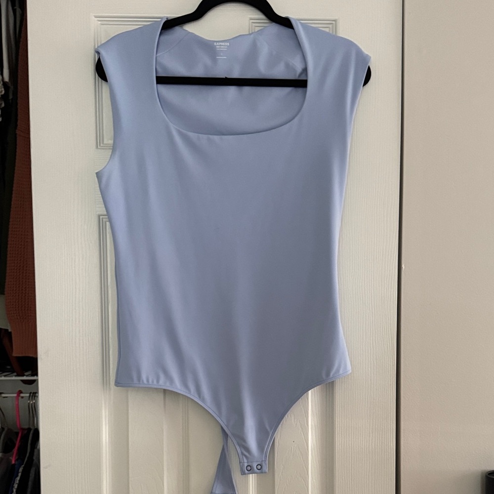 Express Light Blue Body Contour Bodysuit